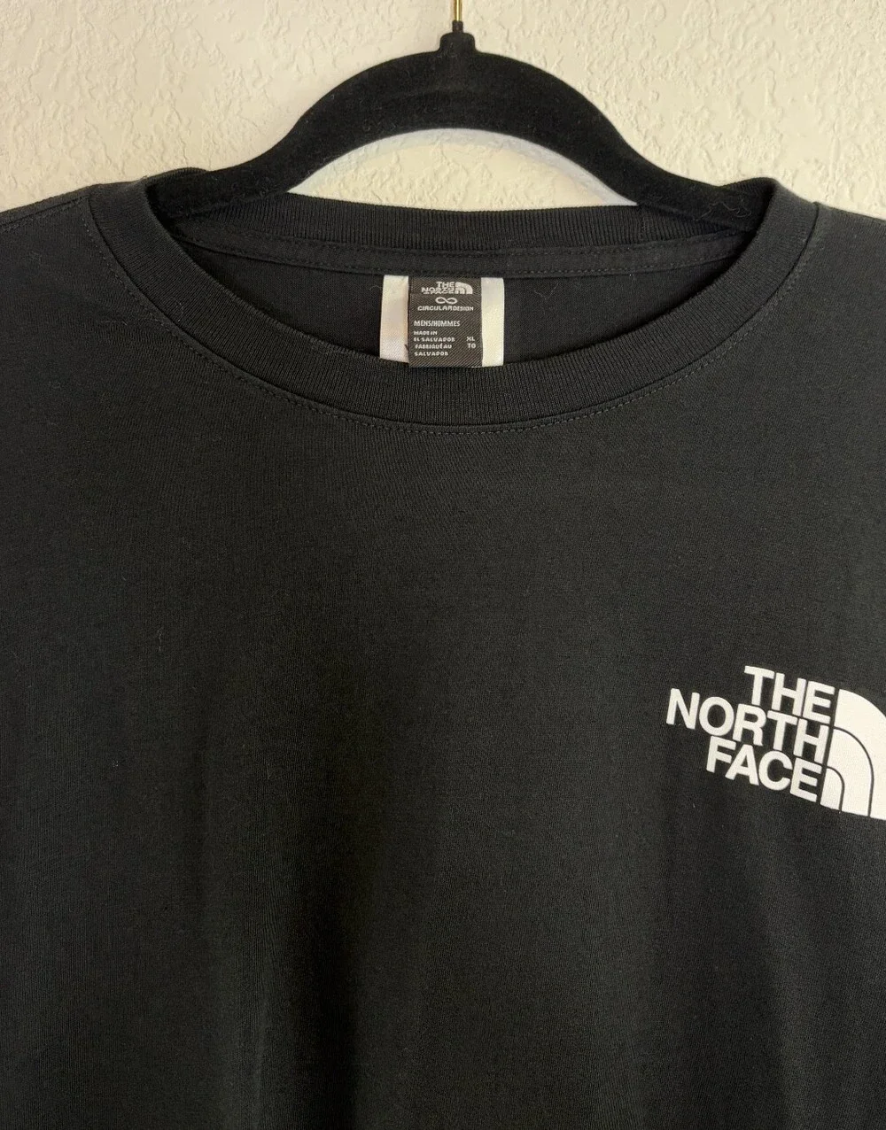 The North Face Logo Long Sleeve Black Tshirt Xl